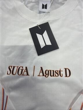 Brand New BTS Suga Agust D D-Day Tour Long Sleeve T-Shirt (White) Xl